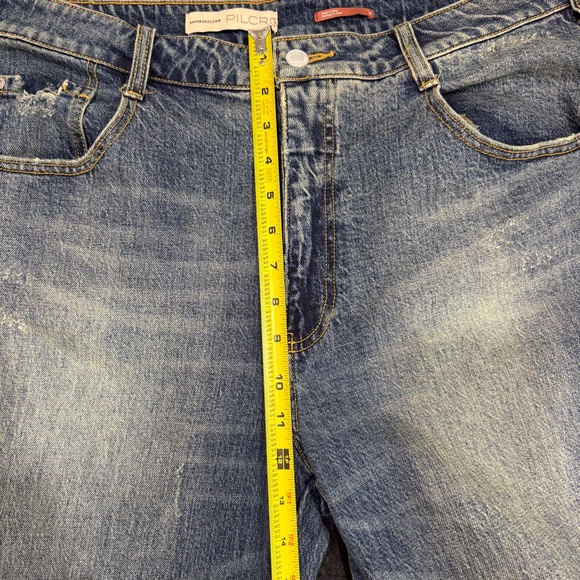 Pilcro Blue and Gray Flare Jeans - Picture 11 of 11